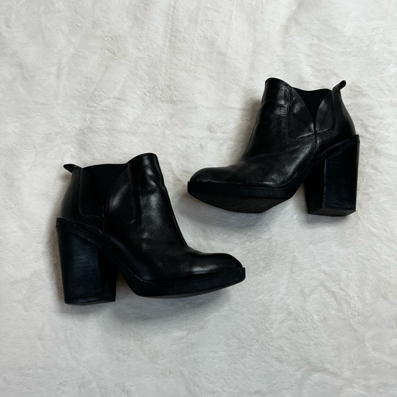 Leather Heeled Booties - Picture 1 of 2